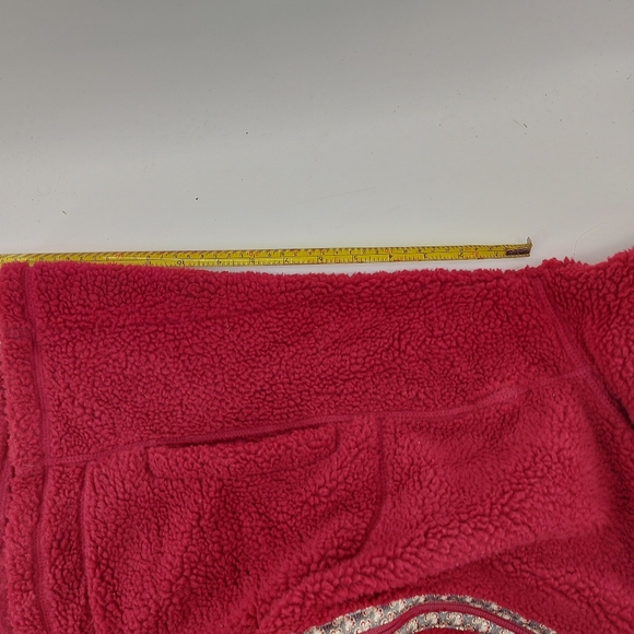 L.L. Bean Womens Polartec  Teddy Fuzzy Full Zip Hooded Jacket Maroon - Picture 8 of 8